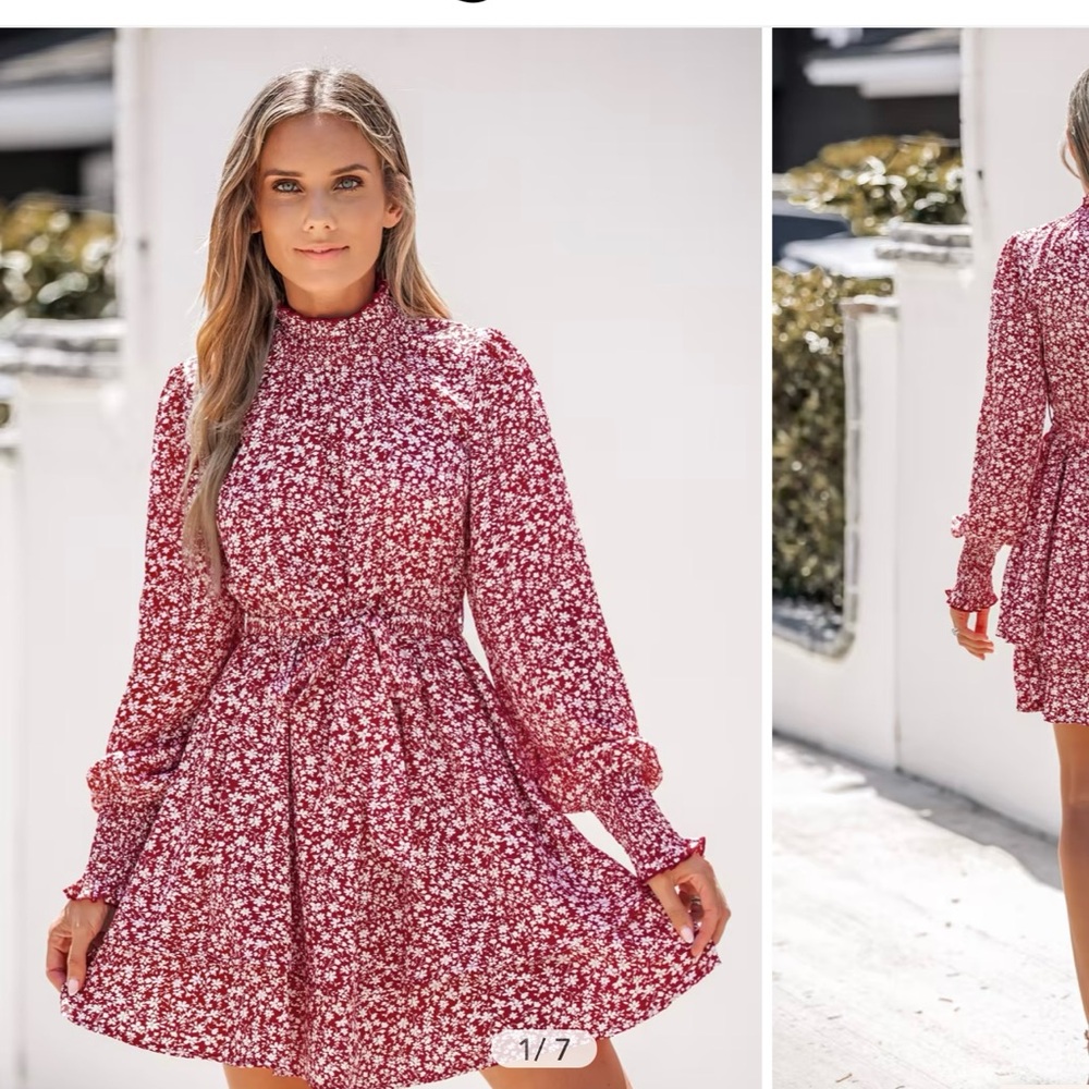 New w/o tag Cupshe Adorable red and white dress